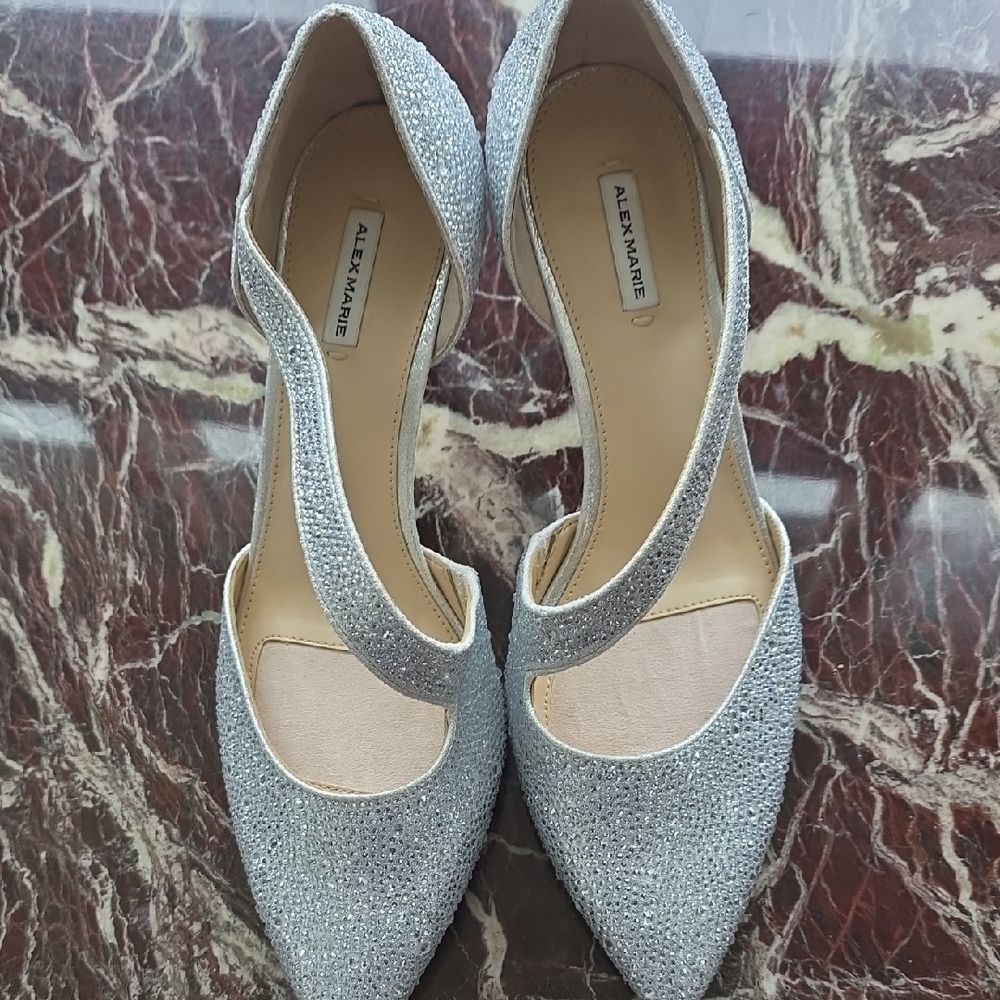 Alex Marie Sparkling Silver Heels - Picture 5 of 6